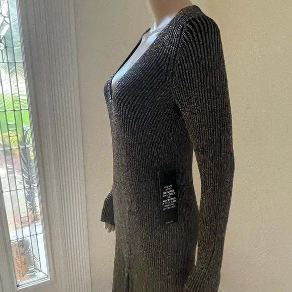 BCBG Max Azria Macki Metallic Dress, Size M - Picture 5 of 9